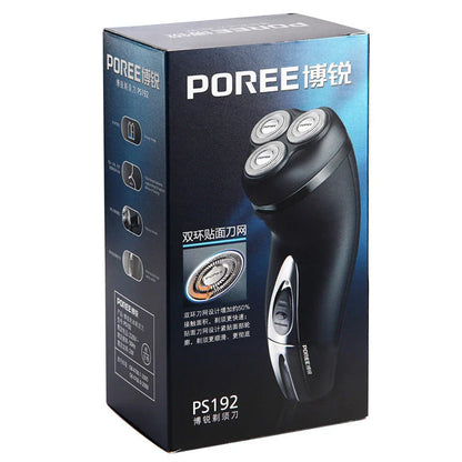 Premium 3-Blade Electric Shaver for Men - Sleek Black Design, Cordless Convenience, and Precision Blades for a Smooth Shave