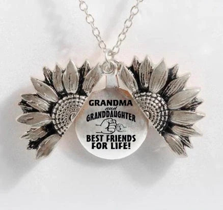 Elegant Sunflower Double-layer Lettering Necklace in various colours