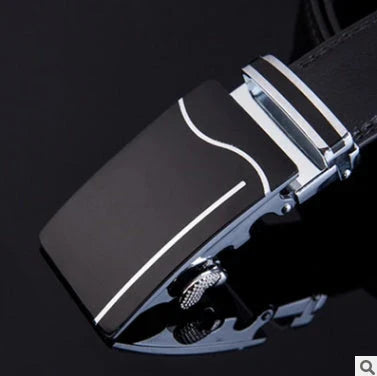 Premium leather automatic buckle belt in multiple styles and sizes