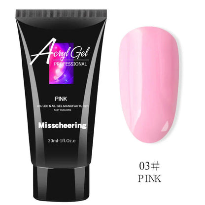 Premium crystal-clear nail extension gel for flawless, long-lasting manicures at home