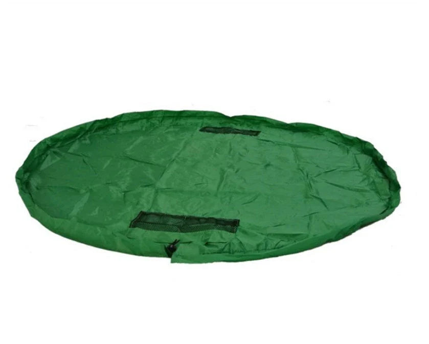 Versatile Picnic Pad made of durable nylon, featuring waterproof surface and ample storage for baby toys and essentials.