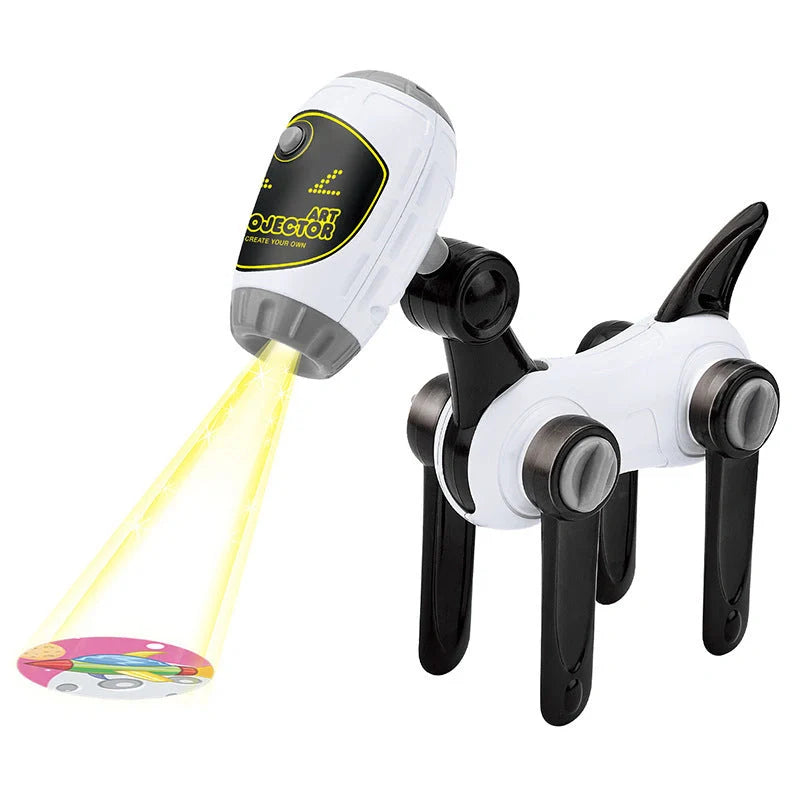 Smart projection painting toy for children, available in pink, black, and blue