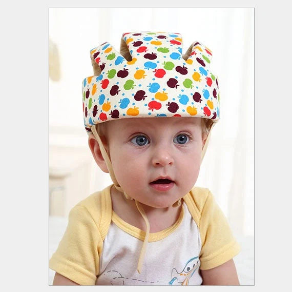 Adjustable baby safety helmet with anti-shock foam for toddlers in various colours