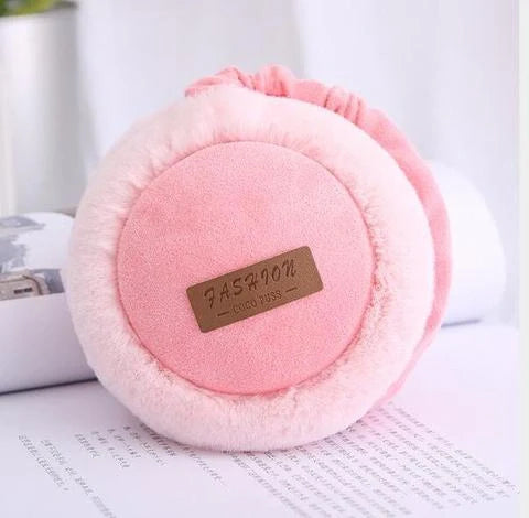 Bluetooth Earmuffs Headphones with warm plush lining for winter comfort