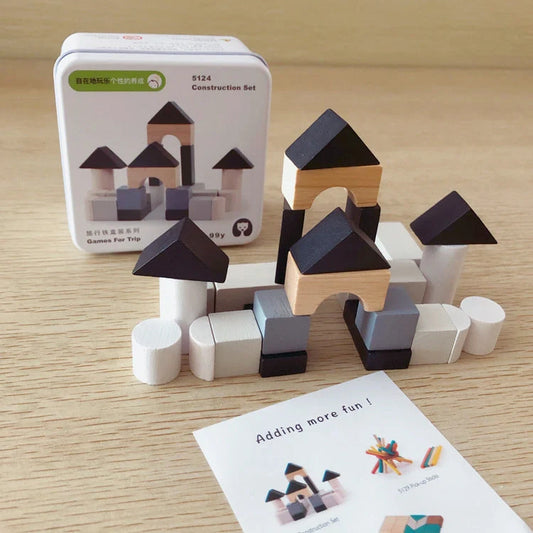 Wooden puzzle building blocks for children's cognitive development
