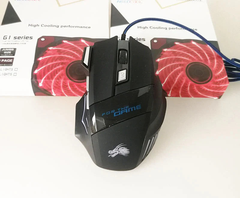Wired Gaming Mouse with 7-Colour LED Backlight and 5500DPI precision