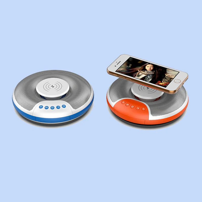 UFO Creative Smart Bluetooth Speaker with Wireless Charging in Gold and Black
