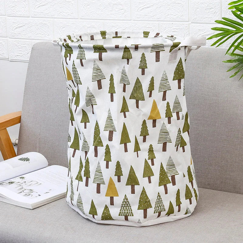 European-style cotton and linen dirty clothes basket in various designs