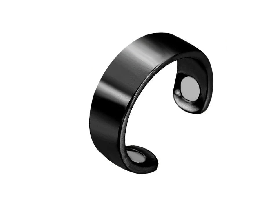 Adjustable Magnetic Therapy Ring in various colors and styles, designed to relieve snoring, improve sleep, and promote lymphatic drainage
