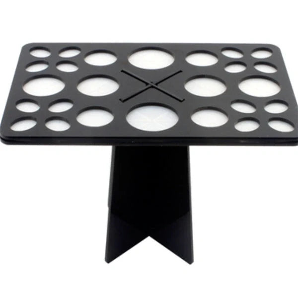 14-hole makeup brush holder in various colours for organising and drying brushes