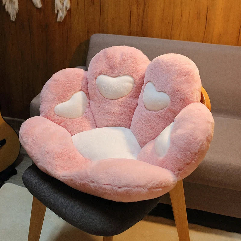 Cat Paw Plush Chair Cushion in various colours and sizes for home and office use