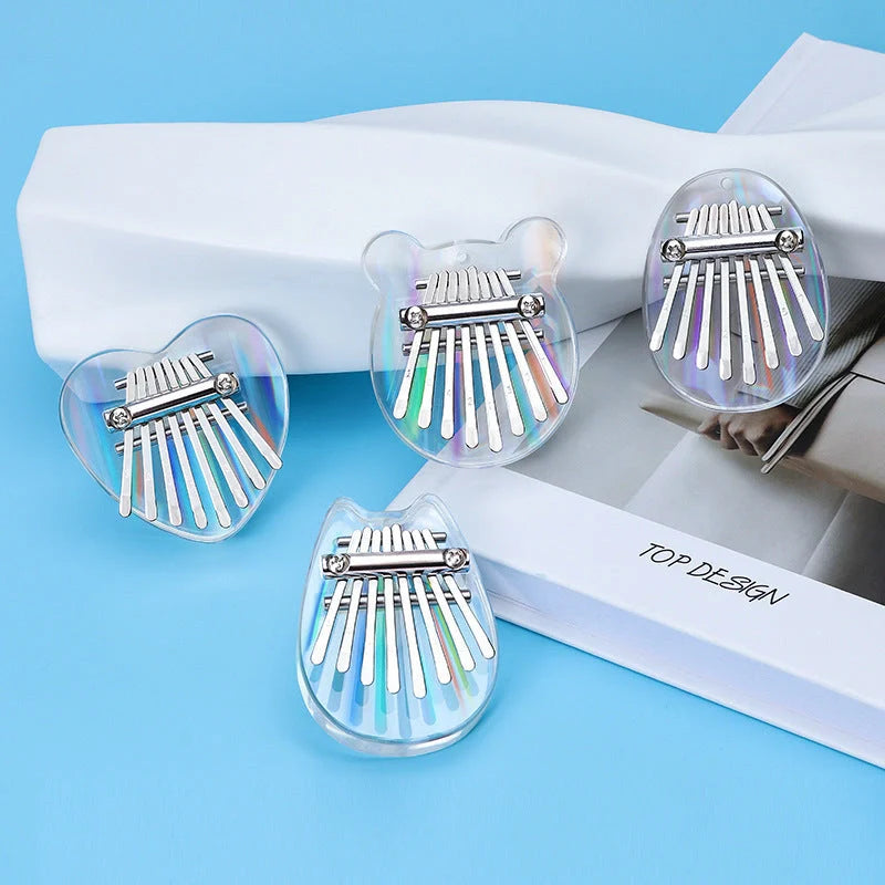 Mini Kalimba 8 Keys Thumb Piano in various colorful designs