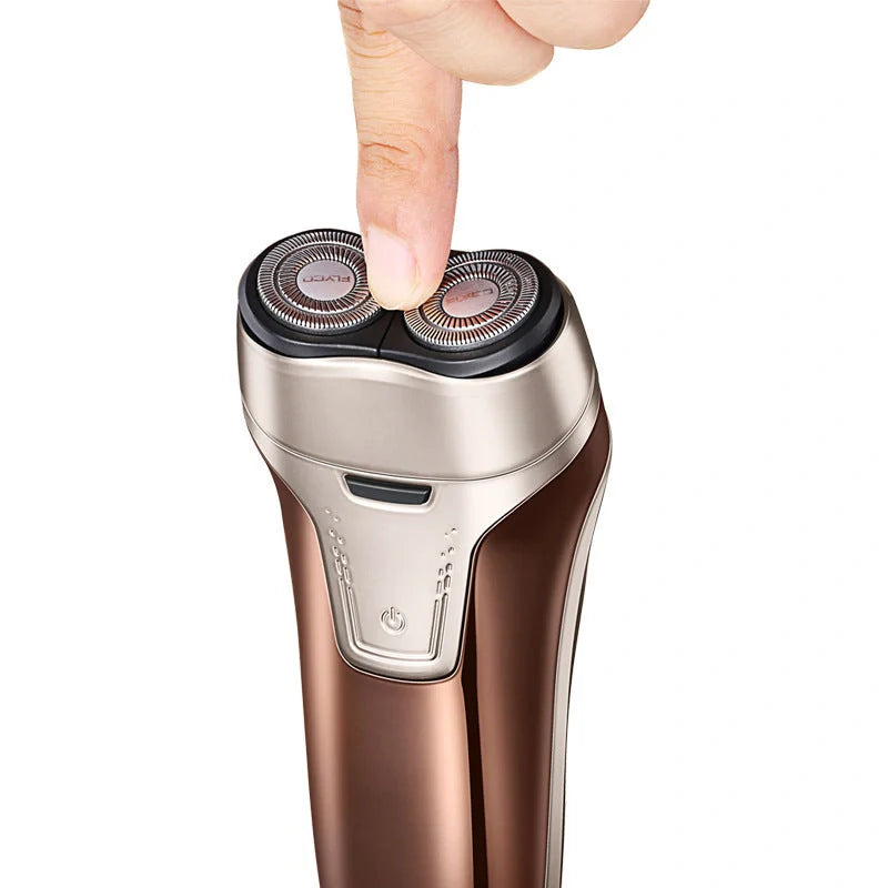 Feike smart washing electric shaver in rose gold with rotary 2 head
