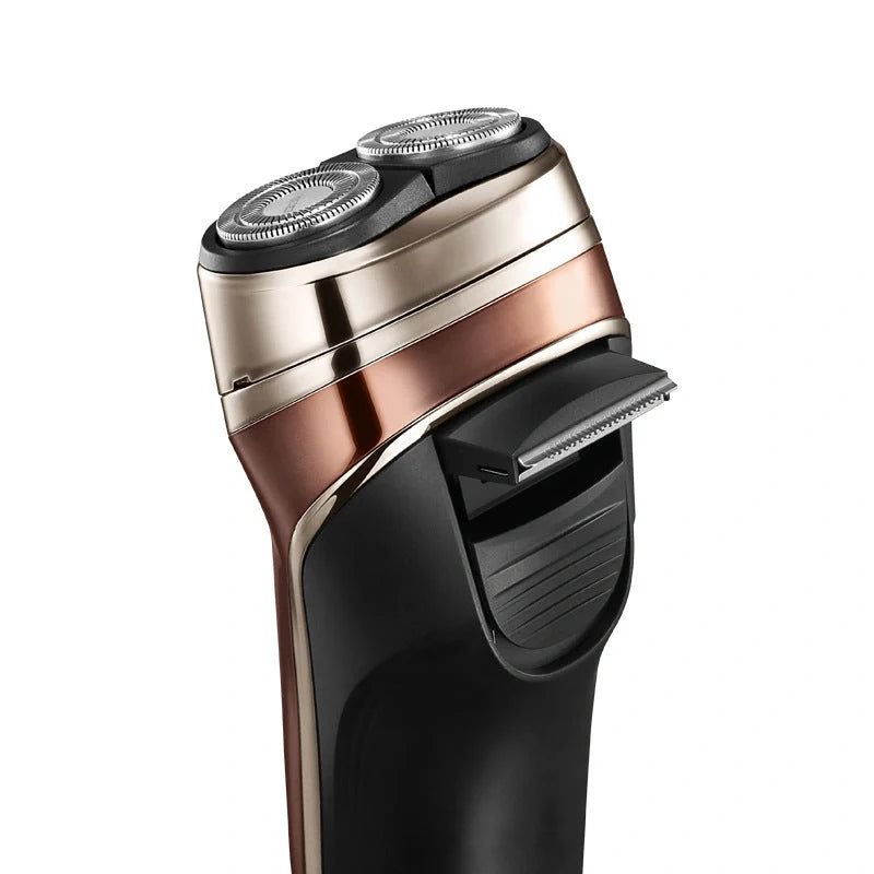 Feike smart washing electric shaver in rose gold with rotary 2 head