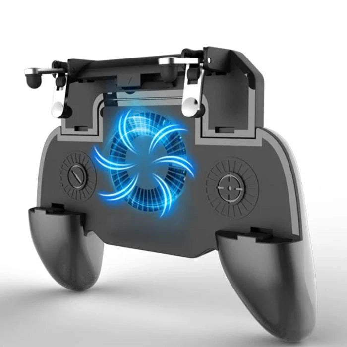 Versatile smartphone game controller with cooling fan for enhanced mobile gaming experience