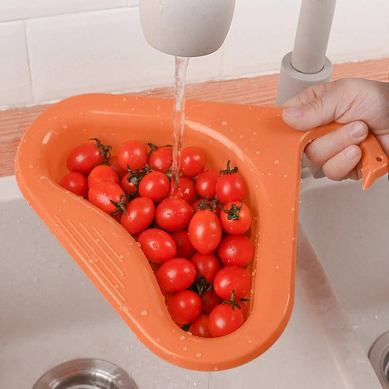 Swan-shaped kitchen sink hanging basket for drying fruits and vegetables