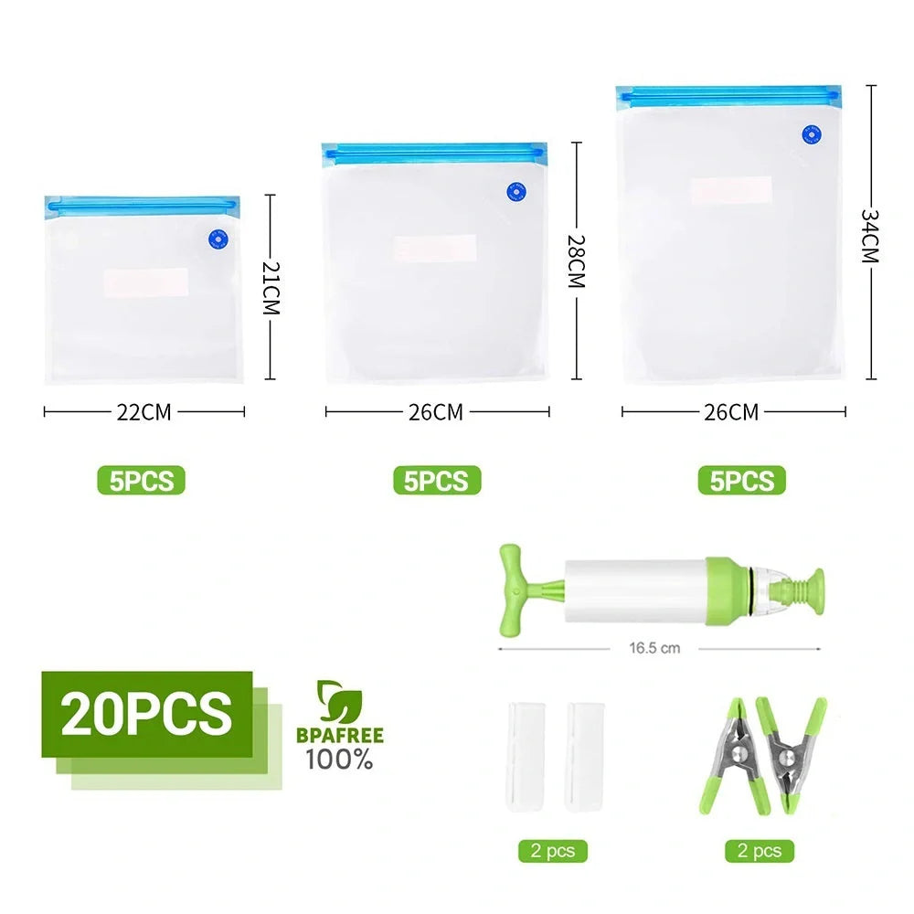 Premium vacuum seal bags for keeping food fresh and organised