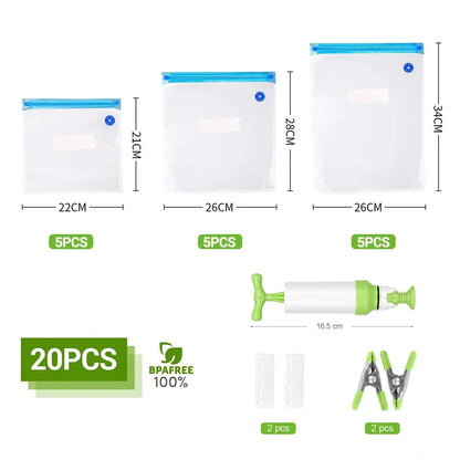 Premium vacuum seal bags for keeping food fresh and organised