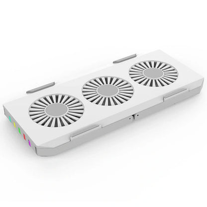 Portable slim smart laptop cooling pad with USB 3 fans for 17 inch laptops