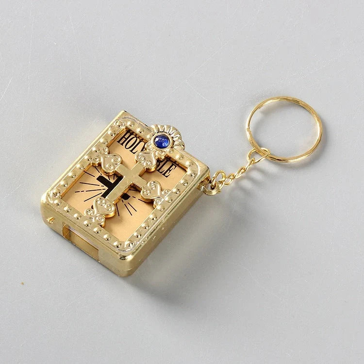 Mini Holy Bible Keychain with cross - a faith-inspired accessory for daily prayers