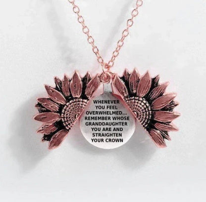 Elegant Sunflower Double-layer Lettering Necklace in various colours