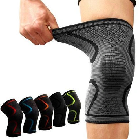 Anti-slip breathable knee support in various colours for joint health