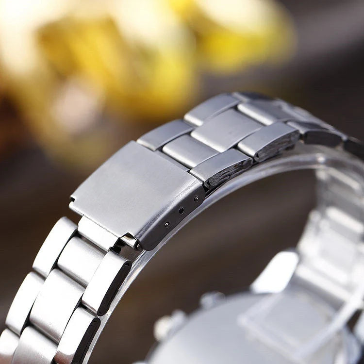 Blu-ray FRP Watch with stainless steel strap and round dial