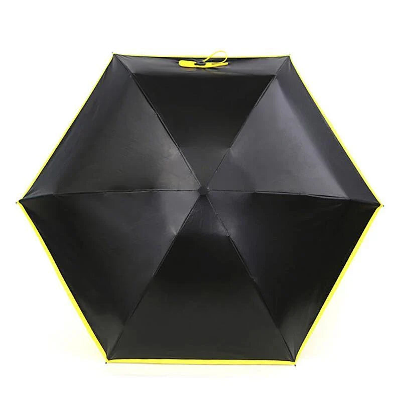 Compact folding umbrella in multiple colours, offering sun protection and windproof design for all-weather use in the UK