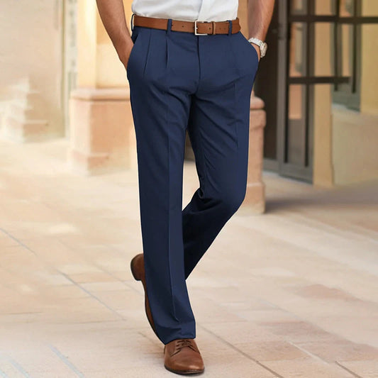Men's stylish straight fit office trousers in various colours