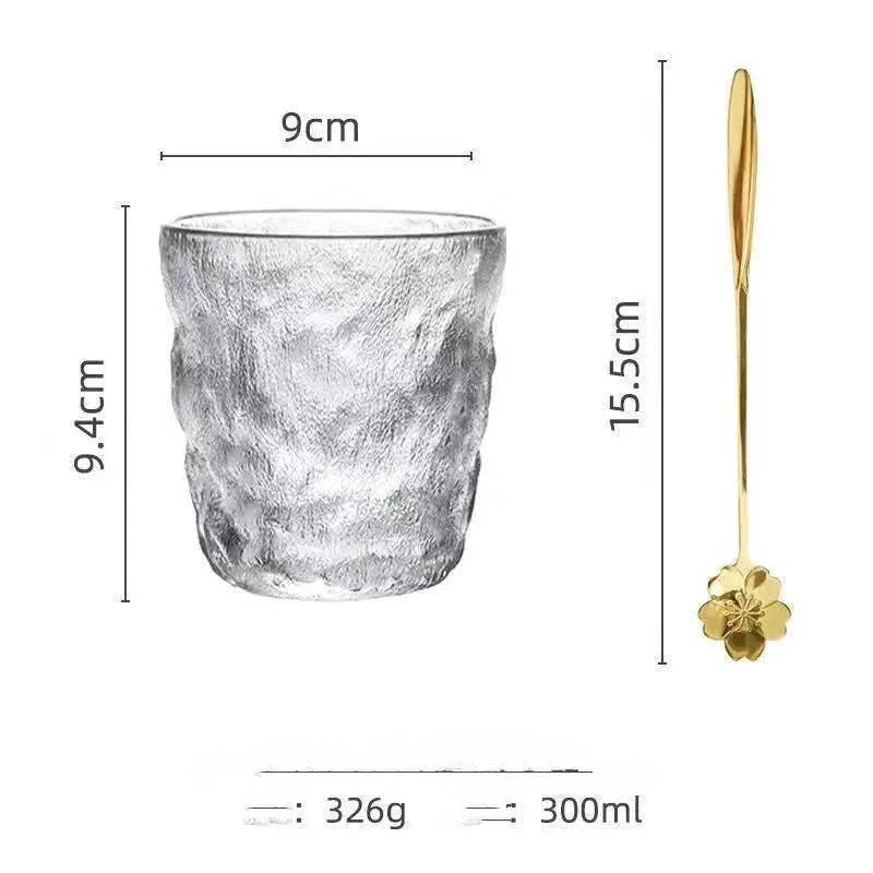 Whiskey Glass Frosted Coffee Cup in Japanese style with heat insulation