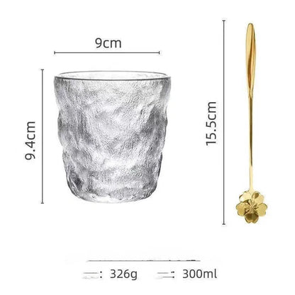Whiskey Glass Frosted Coffee Cup in Japanese style with heat insulation
