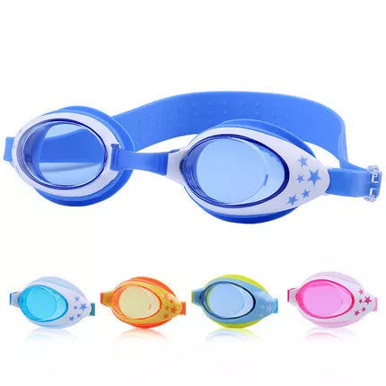 Children's waterproof and anti-fog swimming goggles in vibrant colours