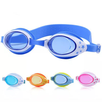 Children's waterproof and anti-fog swimming goggles in vibrant colours