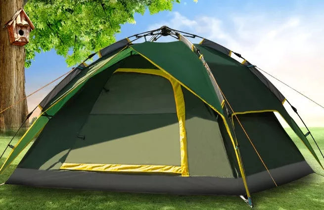 Water-proof automatic opening tent for 3-4 people, available in sky blue and army green