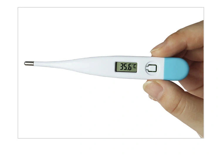 Premium digital thermometer with sleek white design and large display for accurate temperature readings