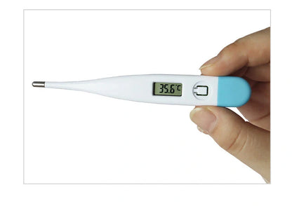 Premium digital thermometer with sleek white design and large display for accurate temperature readings