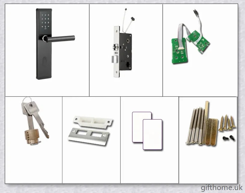 App Smart Lock with stainless steel construction, remote access, and smartphone control for secure home entry