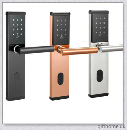 App Smart Lock with stainless steel construction, remote access, and smartphone control for secure home entry