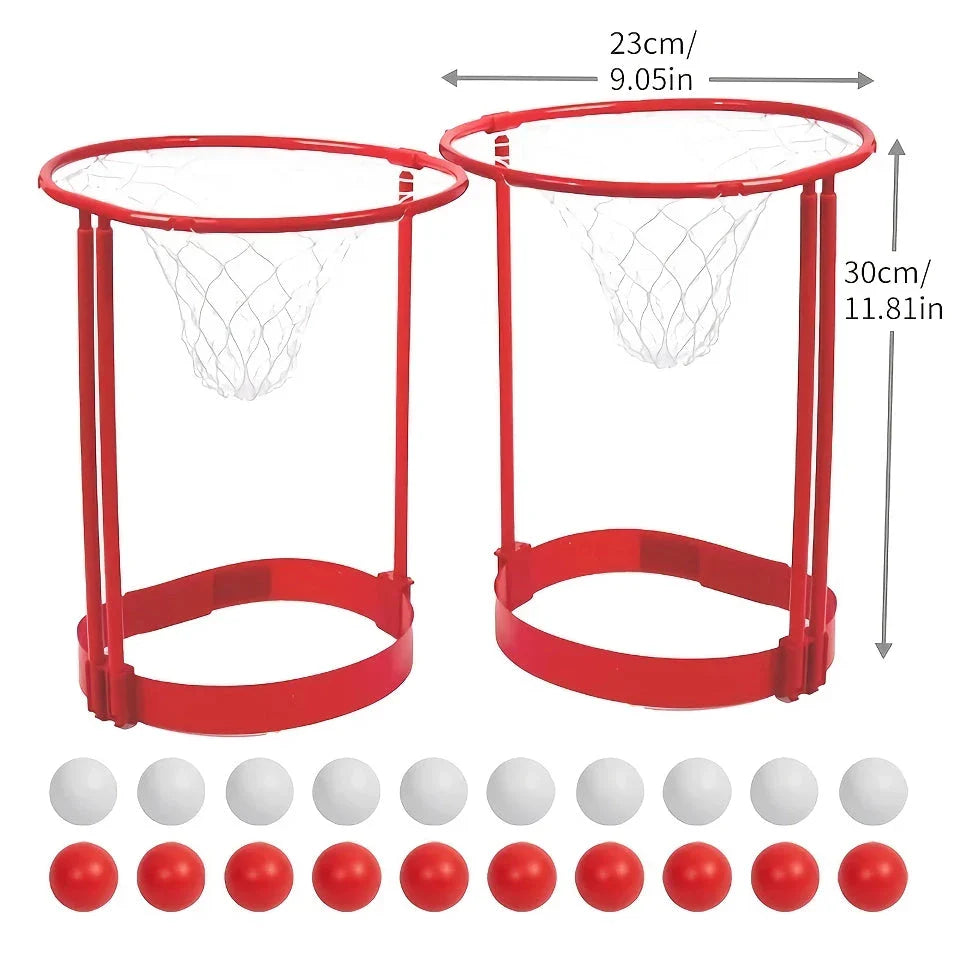 Adjustable basketball net headband in red colour with flexible strap for basketball games and competitions
