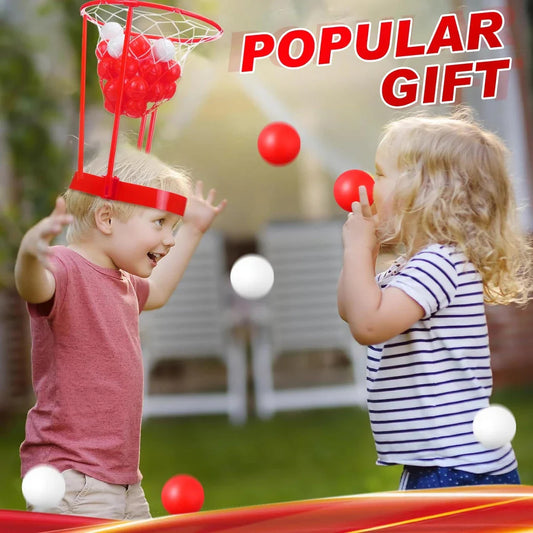 Adjustable basketball net headband in red colour with flexible strap for basketball games and competitions