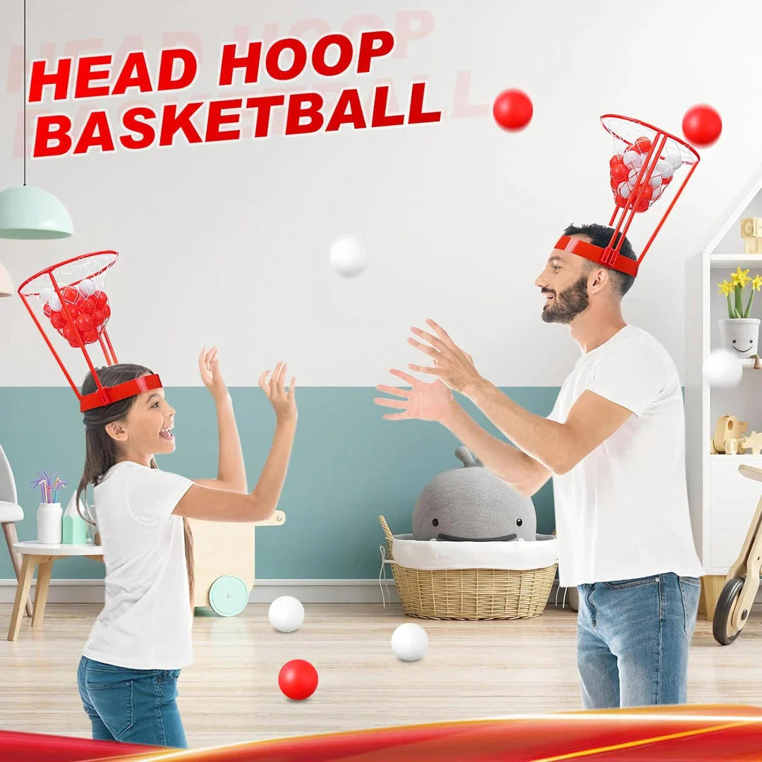 Adjustable basketball net headband in red colour with flexible strap for basketball games and competitions