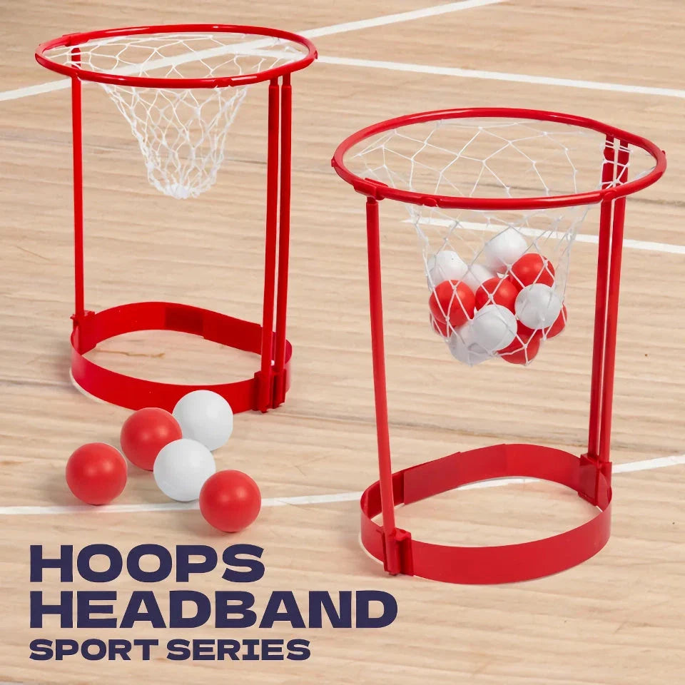 Adjustable basketball net headband in red colour with flexible strap for basketball games and competitions