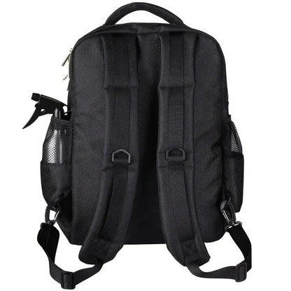 A sleek and spacious backpack designed to revolutionise the way barbers and hairstylists carry their essential tools and accessories