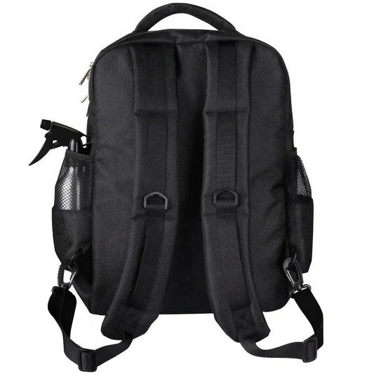 A sleek and spacious backpack designed to revolutionise the way barbers and hairstylists carry their essential tools and accessories