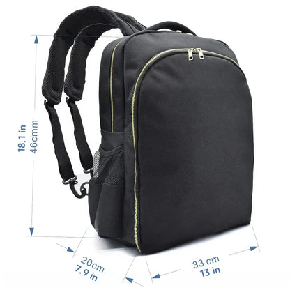 A sleek and spacious backpack designed to revolutionise the way barbers and hairstylists carry their essential tools and accessories