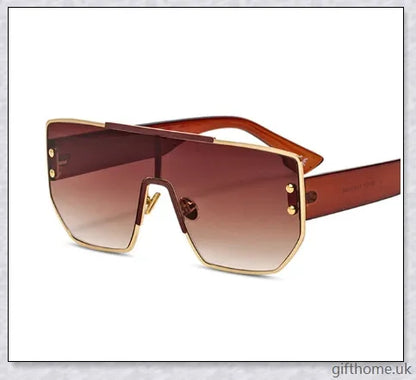 Stylish big frame sunglasses in a range of fashionable gold and silver finishes, providing 100% UV protection and durable scratch-resistant lenses.