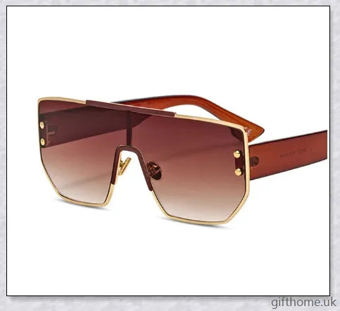Stylish big frame sunglasses in a range of fashionable gold and silver finishes, providing 100% UV protection and durable scratch-resistant lenses.