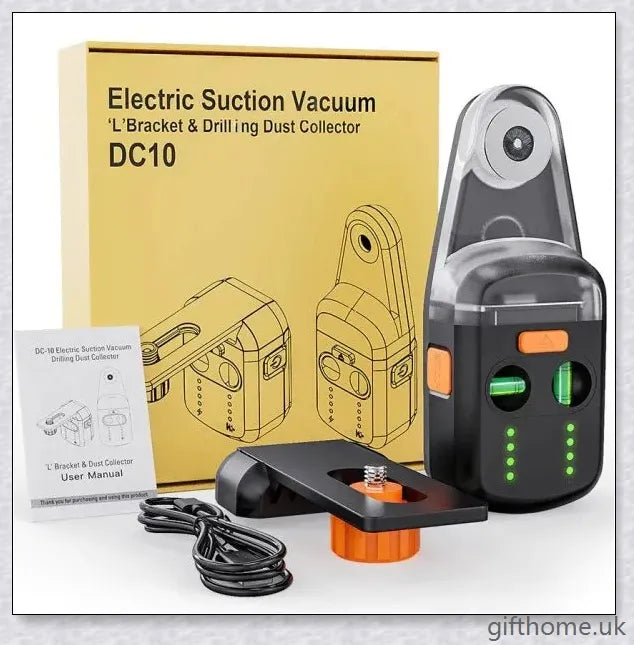 Electric Drill Dust Collector with Laser Level - Precisely drill holes and keep your workspace clean and tidy