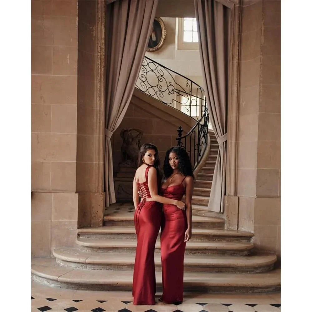 Elegant satin backless bodycon maxi dress in a sleek sheath silhouette with a natural waistline and ankle-length cut