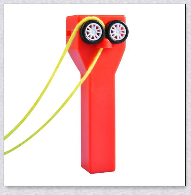 A mesmerising rope launcher toy that creates a hypnotic, floating string loop through the principles of physics